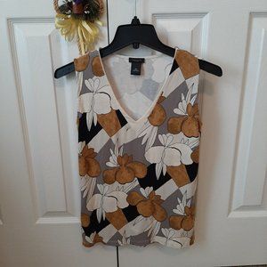 Ann Taylor Factory Foral Sleeveless Top - XS